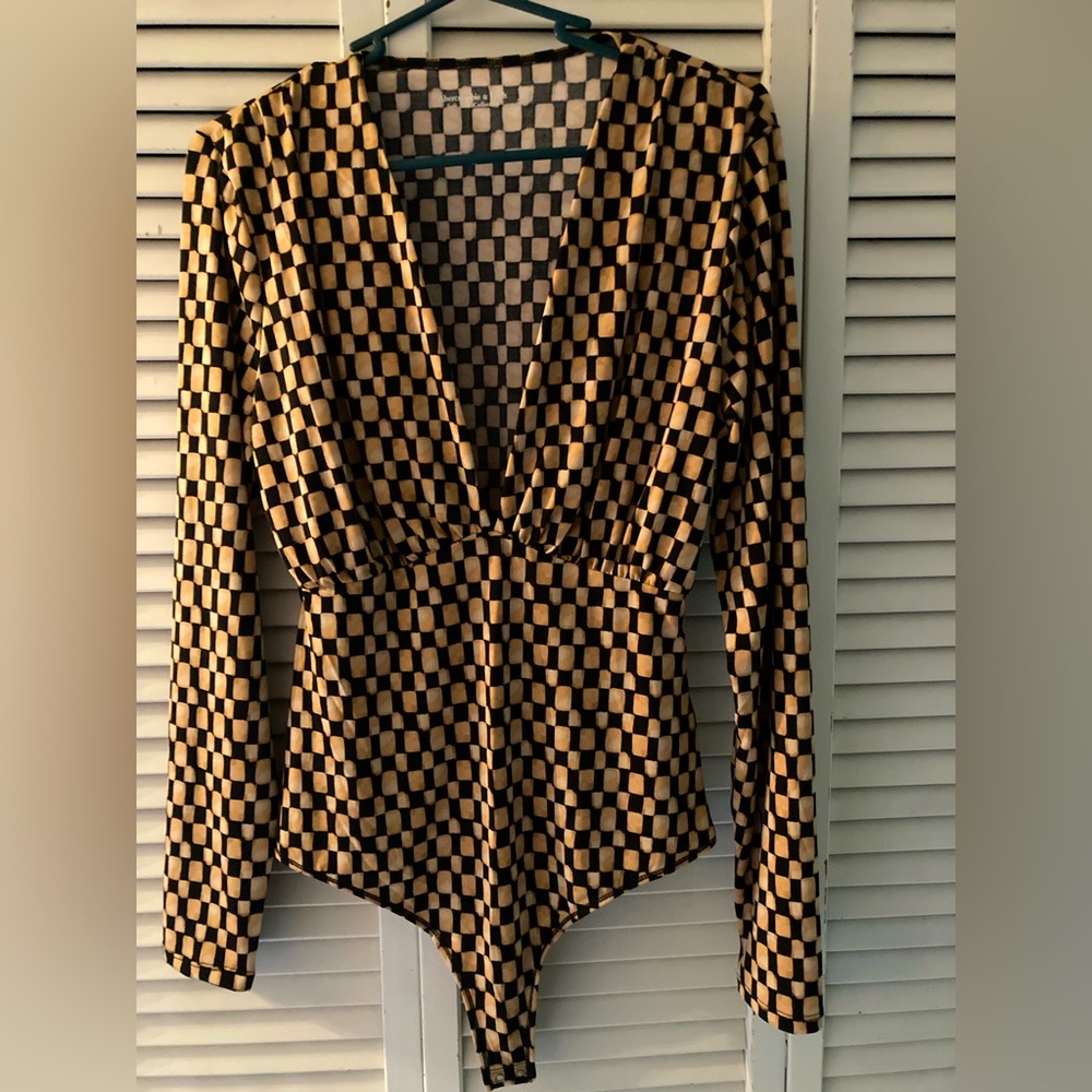 Checkerboard bodysuit